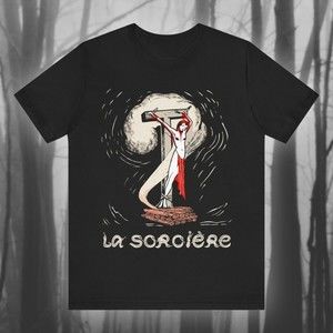 La Sorciere, Vintage Witchcraft T-shirt, Occult Tshirt